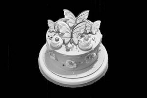 Eggless Strawberry Cake