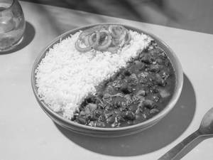 Black Chana with Steamed Rice