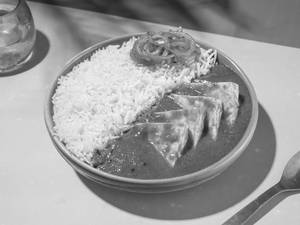Steam Rice with Butter Paneer