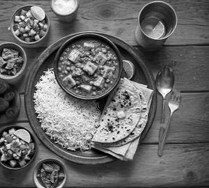 Muttor Paneer Thali