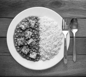 Matar Paneer with Rice
