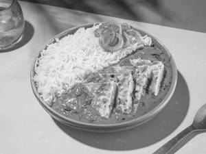 Lasooni Methi Paneer with Steam rice