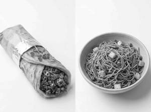 Lachha Veg Roll + Veg Chowmein Half