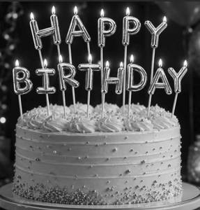 Birthday letter candles