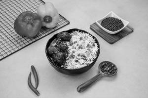 Fried Rice With Manchurian Bowl