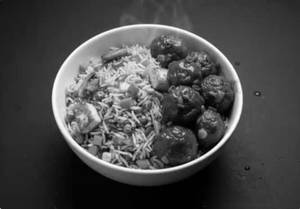 Veg Fried Rice With Veg Manchurian