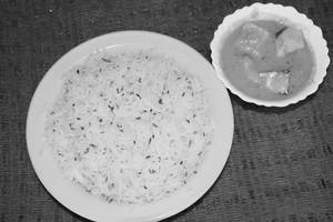 Jeera rice with paneer butter masala