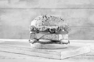 Cheesy Cheddar Paneer Burger