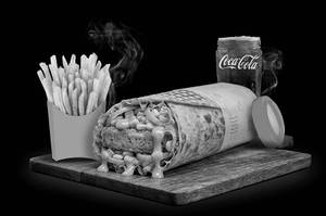 Chipotle Veg Patty Wrap + French Fries + Coke