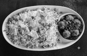 Egg Fried Rice With Chicken Manchurian Combo