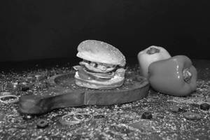 Grilled paneer burger