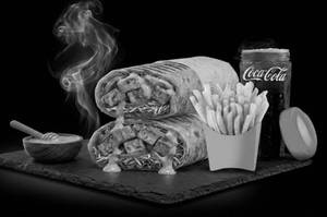 Classic Masala Paneer Tikka Roll + French Fries + Coke