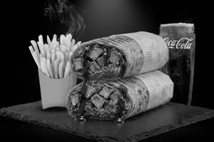 BBQ Chicken Tikka Roll + French Fries + Coke