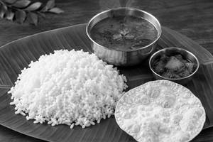 White Rice With Rasam Combo