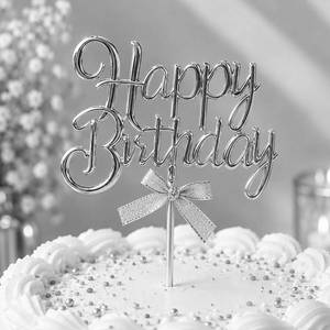 Happy Birthday Cake Topper Gold