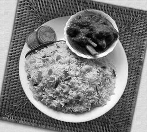 Mutton Kosha With veg fried rice 