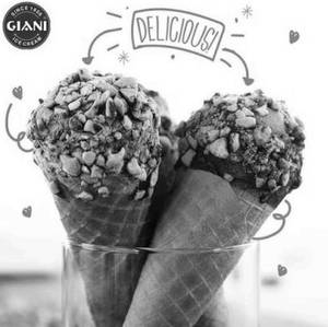 Cream and cookies cone