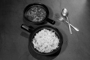 Chicken Fried Rice With Chicken Manchurian