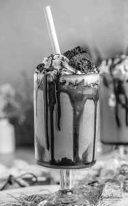 Dark chocolate gelato shake