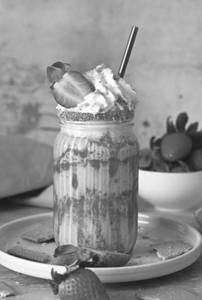 Strawberry cheesecake gelato shake