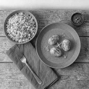 Veg fried rice + Egg curry 2pc