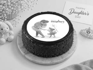Daughters Day Love Chocolate Photo Cake - 500Gms