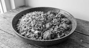 Veg Fried Rice With Chicken Manchurian ( 4 pc )