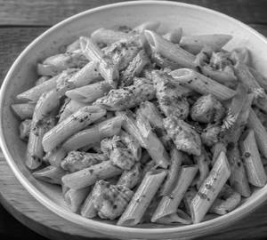 Non veg spicy red sauce pasta