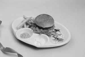 VEG BURGER (WITH FRIES)