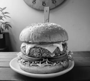 Veg Burger With Crispy Fries