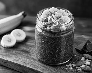 Chocolate Chia Seed Pudding Bowl  [Protein -16g, Fiber-16.1g]