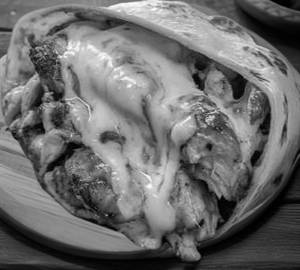 Cheese chicken shawarma
