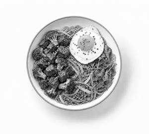 Broccoli Lamb With Chowmein Noodle & Egg Fry
