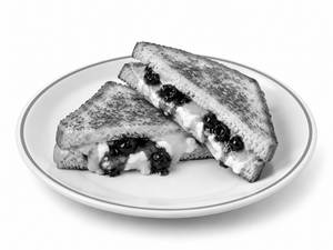 Blue Berry Cheese Grilled Toast