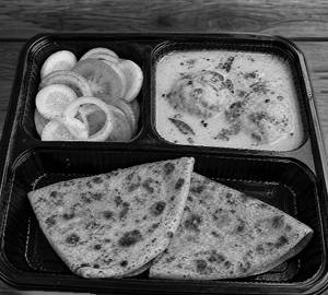 Kadhi Pakora With Ajwain Paratha