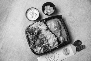Mutton Dum Biryani + Chicken Chaap + Raita & Salad