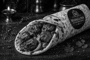Soya Chaap Masala Naan Roll