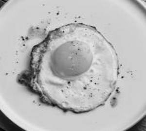 Fried egg [half]