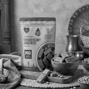 Crushed Peanut Chikki Bites (Coco Mittai - No White Sugar)-125g