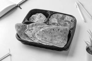 Matar Paneer with Paratha Lunchbox