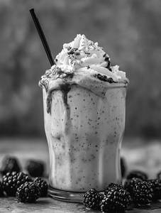 BlackCurrent  Milk Shake with Ice Cream