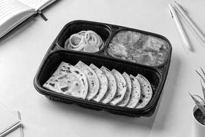 Matar Paneer with Lachha Paratha Lunchbox