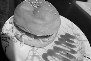 Fried chicken cheese burger
