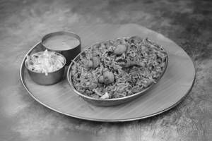Mushroom Hyderabadi Biryani