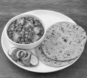 Allu Matar + Roti 4