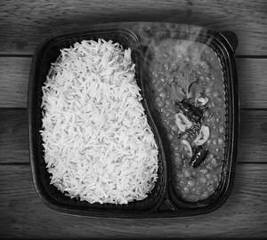 Masoor Dal Fry And Rice