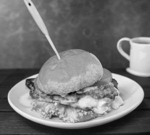 Crispy Fried Double Chicken Burger