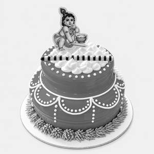 Janmashtmi Day Spl. Design Mix fruit cake (1pound)