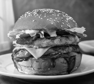 Crispy Fried Double Chicken Burger With Cheese