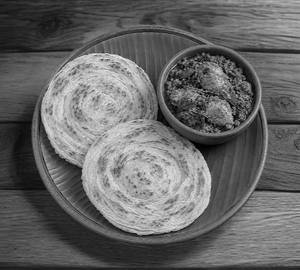 Parotta With Chicken Roast